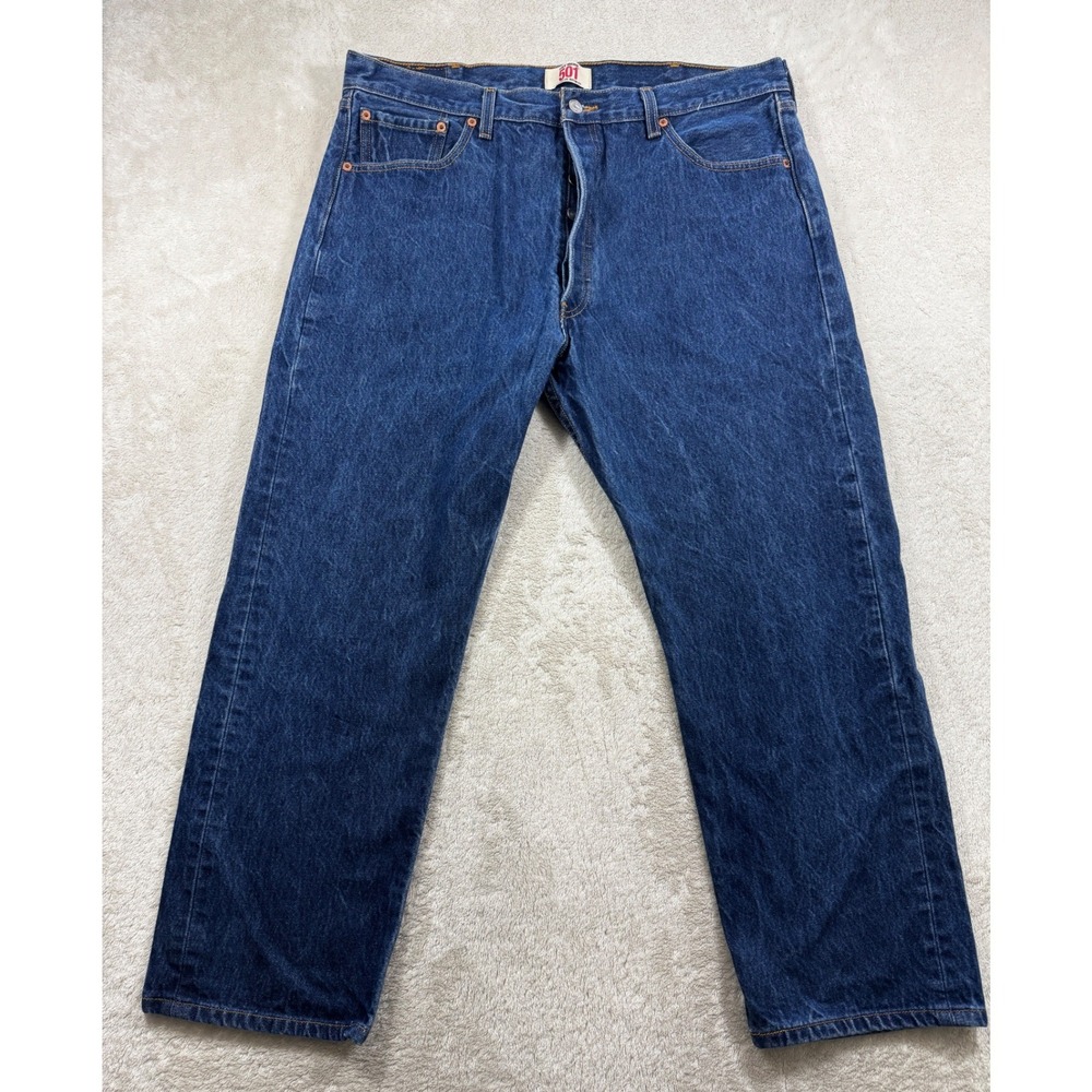 Levi's Mens 501 Straight Leg Button Fly Blue Denim Jeans 40x30 Meas: 38x27.5